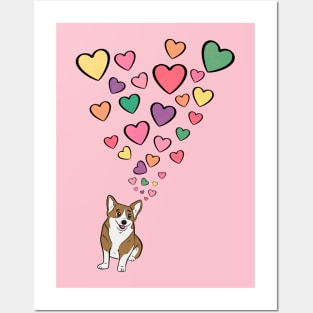 Corgi Valentine Posters and Art